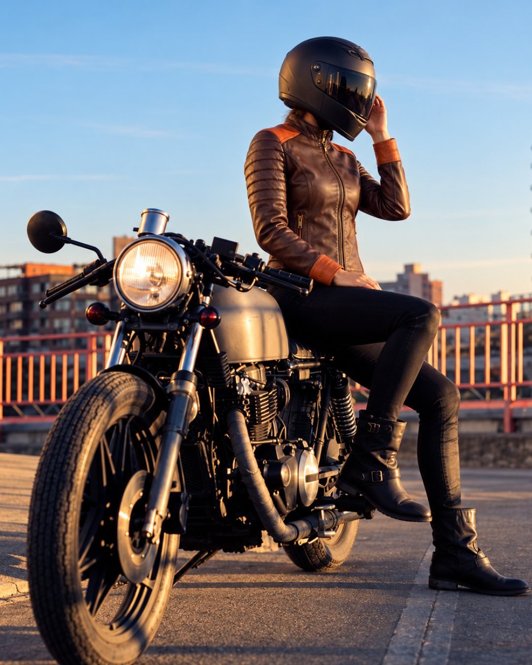 Chaqueta de cuero de mujer Copper Road